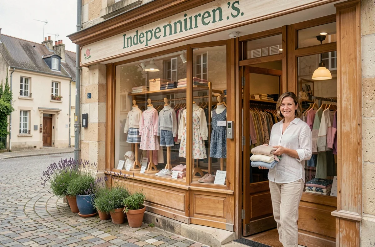 Façade de la boutique indépendante Canelle à Saint-Cloud avec une vitrine enfant soigneusement décorée